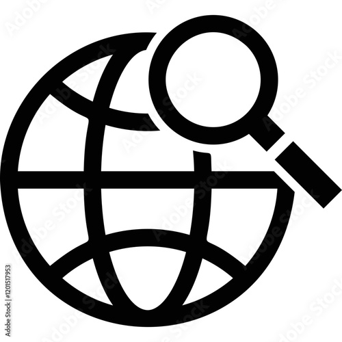 Simple vector icon internet search