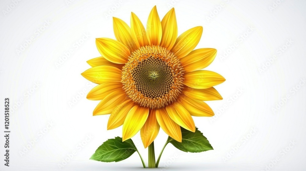 Obraz premium Artistic sunflower painting with bold brushstrokes and vivid colors, evoking warmth, positivity, and rustic charm. The textured design emphasizes natural beauty. Generative AI.