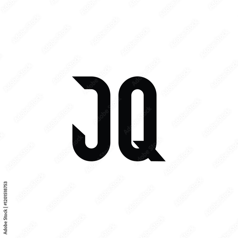 JQ monogram logo design letter text name symbol monochrome logotype alphabet character simple logo JQ monogram logo design letter text name symbol monochrome logotype alphabet character simple logo
