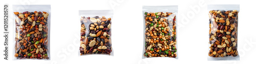 Assortment of Healthy Mixed Nuts Snack Packs for Dietary Lifestyles and Nutritious Meals  Various Nuts and Seeds Blend in Plastic Bags or Containers for Protein Rich Snacking Breakfast Lunch or Dinner