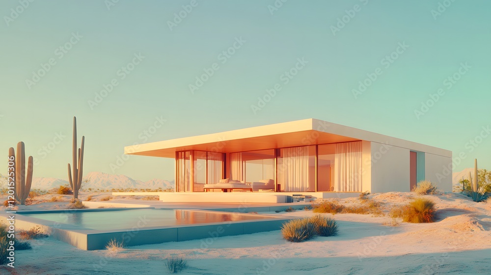 Fototapeta premium Stunning Modern Luxury Homes with Minimalist Designs In White Background