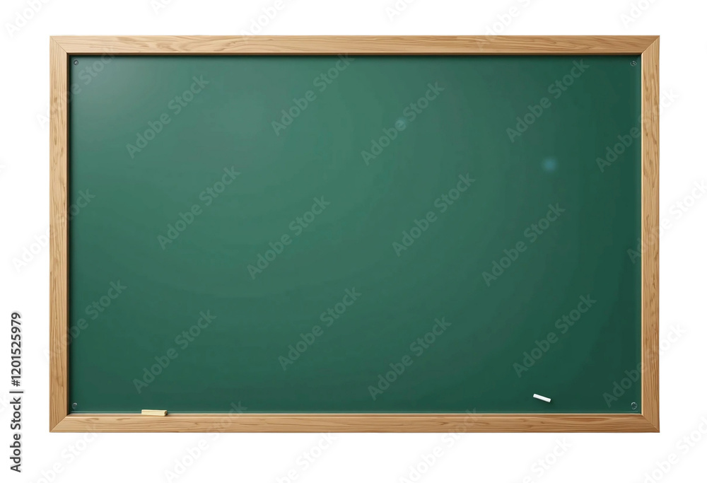 A green empty chalkboard with wood frame Isolate in white background A green empty chalkboard with wood frame Isolate in white background