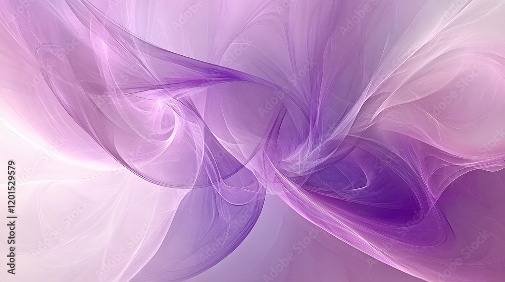 Fototapeta premium Abstract Purple and White Swirling Fractal Design