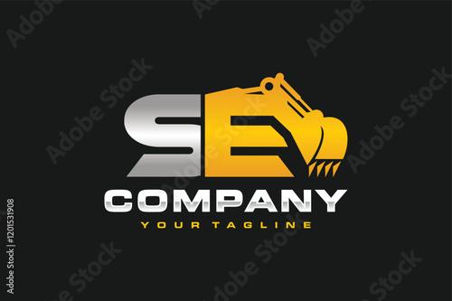 letter SE excavator logo