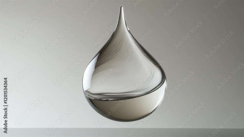 Fototapeta premium Glass Sculpture of a Water Droplet