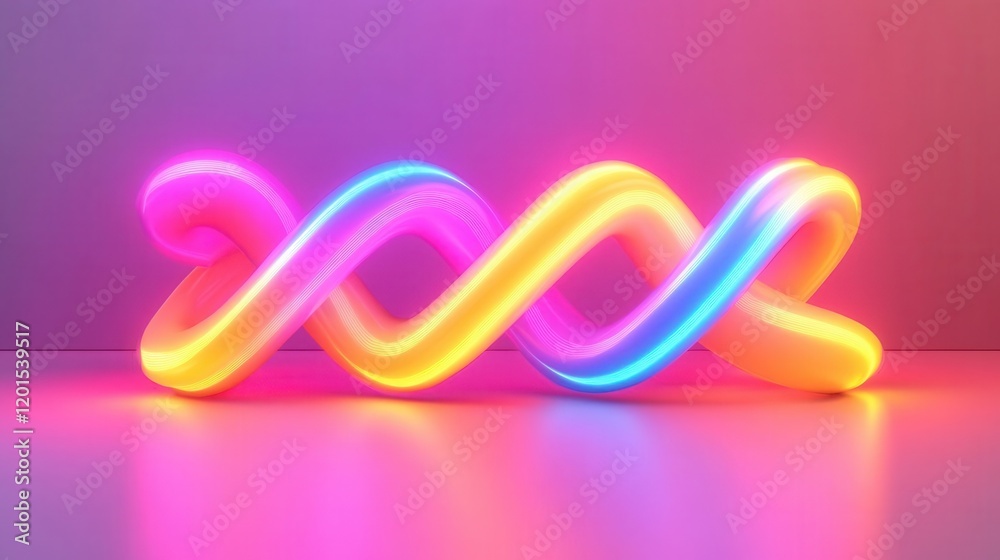 A blend of organic and digital shapes with glowing neon accents A blend of organic and digital shapes with glowing neon accents