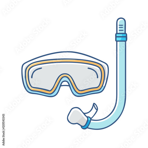 snorkel and mask icon, snorkel and mask vector illustration-simple illustration of snorkel and mask, perfect for snorkel and mask logos and themed design  photo