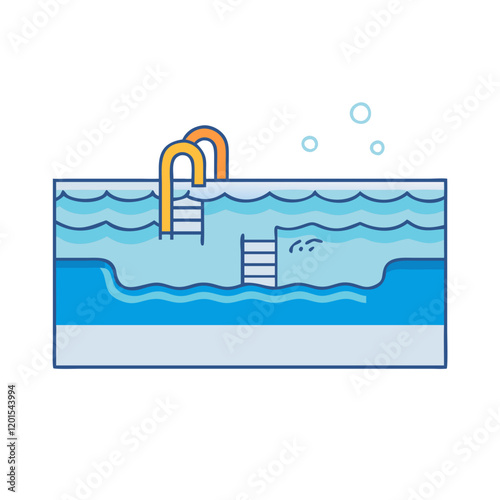 swimming pool icon, swimming pool vector illustration-simple illustration of swimming pool, perfect for swimming pool logos and themed design 