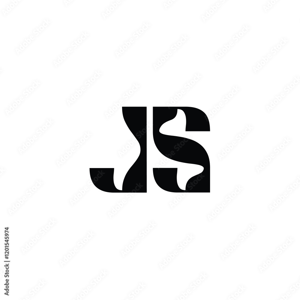 JS monogram logo design letter text name symbol monochrome logotype alphabet character simple logo JS monogram logo design letter text name symbol monochrome logotype alphabet character simple logo