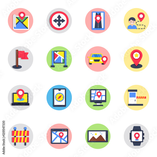 Pack of Navigation Flat icon