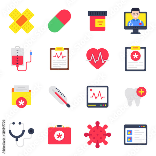 Set of Medical Flat Icons