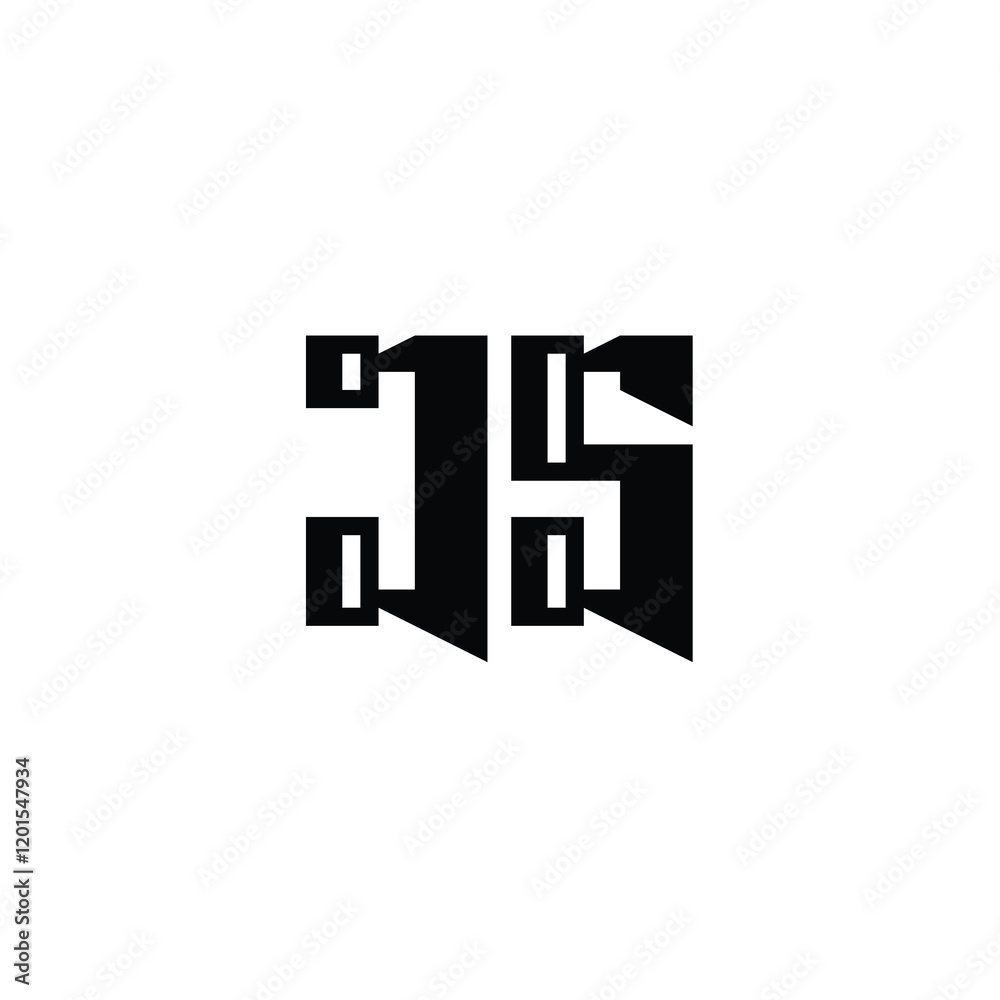 JS monogram logo design letter text name symbol monochrome logotype alphabet character simple logo JS monogram logo design letter text name symbol monochrome logotype alphabet character simple logo