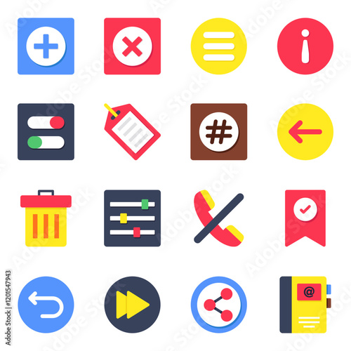 Set of Ui Flat Icons photo