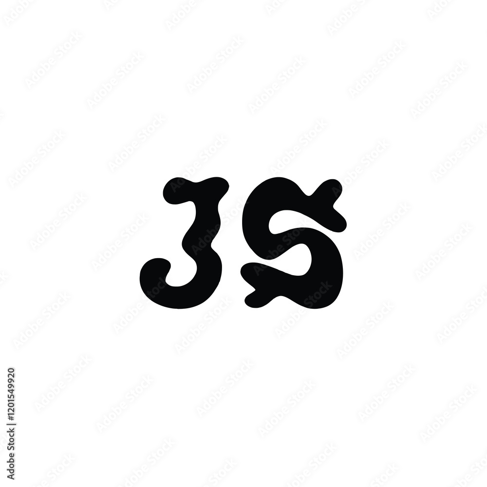JS monogram logo design letter text name symbol monochrome logotype alphabet character simple logo JS monogram logo design letter text name symbol monochrome logotype alphabet character simple logo