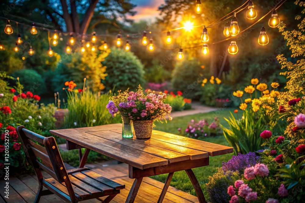 custom made wallpaper toronto digitalSunny Spring Garden: Wooden Table Night Photography Stock Photo