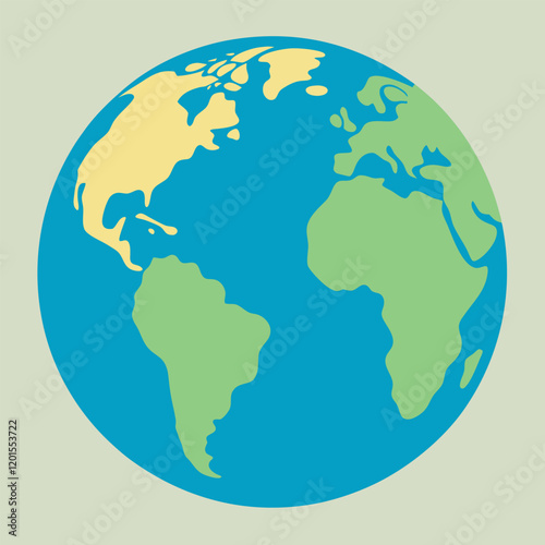 world map with globe