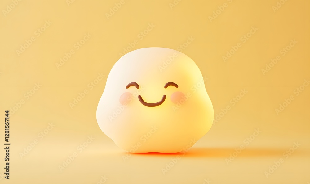 3D Rendered Smiley Emoji,Star Shape Smiley Face