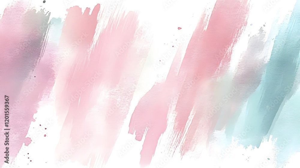 Obraz premium Watercolor brush strokes. Abstract artistic background with textured organic patterns. Design for posters, invitations, banners, and wallpapers