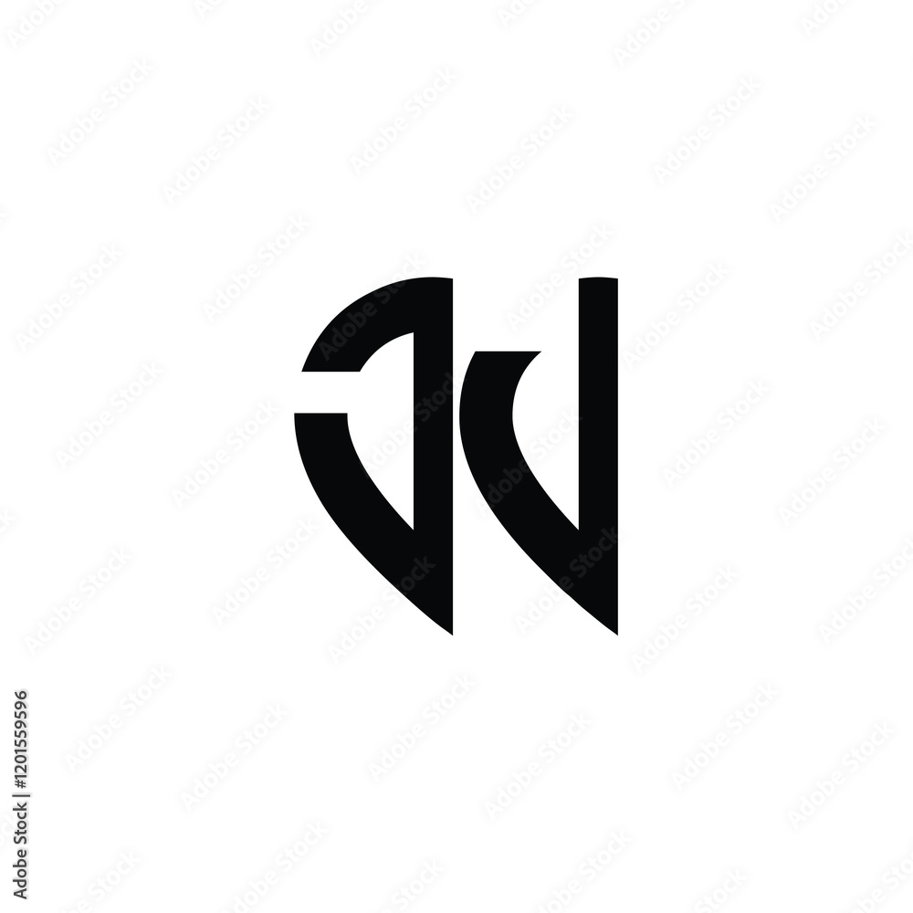 JU monogram logo design letter text name symbol monochrome logotype alphabet character simple logo JU monogram logo design letter text name symbol monochrome logotype alphabet character simple logo