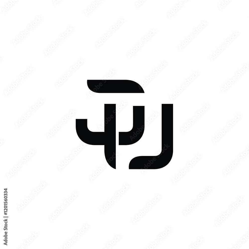 JU monogram logo design letter text name symbol monochrome logotype alphabet character simple logo JU monogram logo design letter text name symbol monochrome logotype alphabet character simple logo