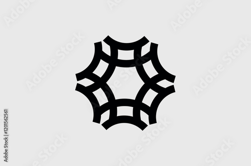 Logo designs created with abstract lines