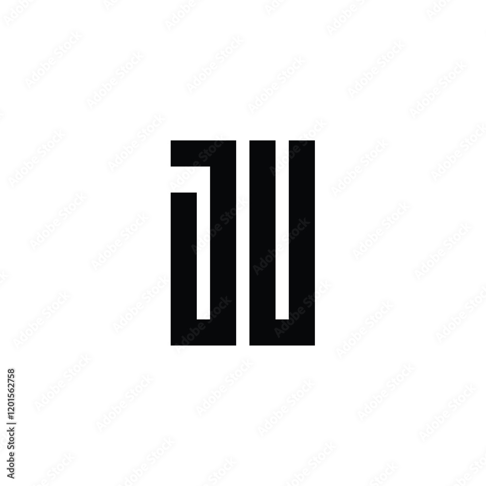 JU monogram logo design letter text name symbol monochrome logotype alphabet character simple logo JU monogram logo design letter text name symbol monochrome logotype alphabet character simple logo