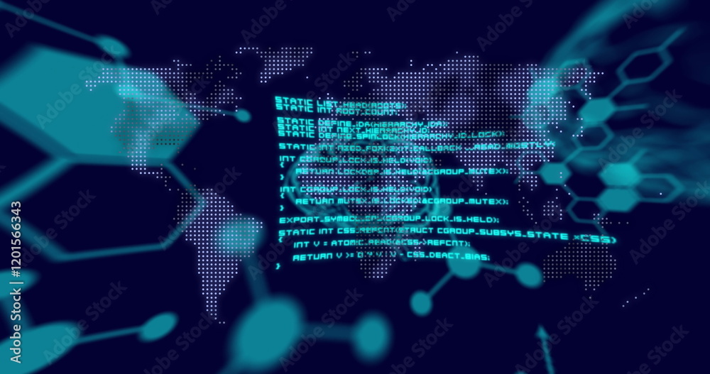 Image of scientific data processing and human brains over dark background Image of scientific data processing and human brains over dark background