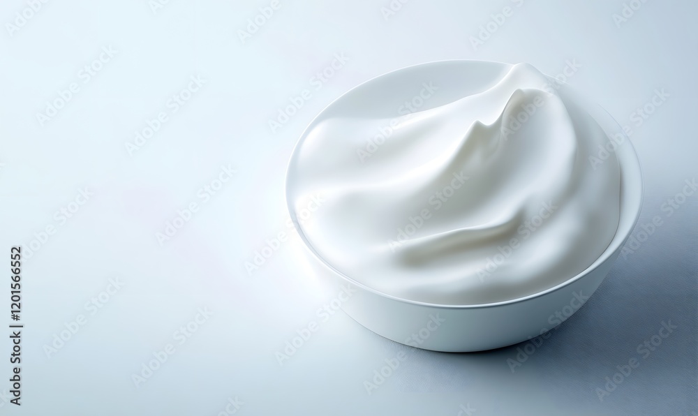 Fototapeta premium Creamy white substance in a bowl.