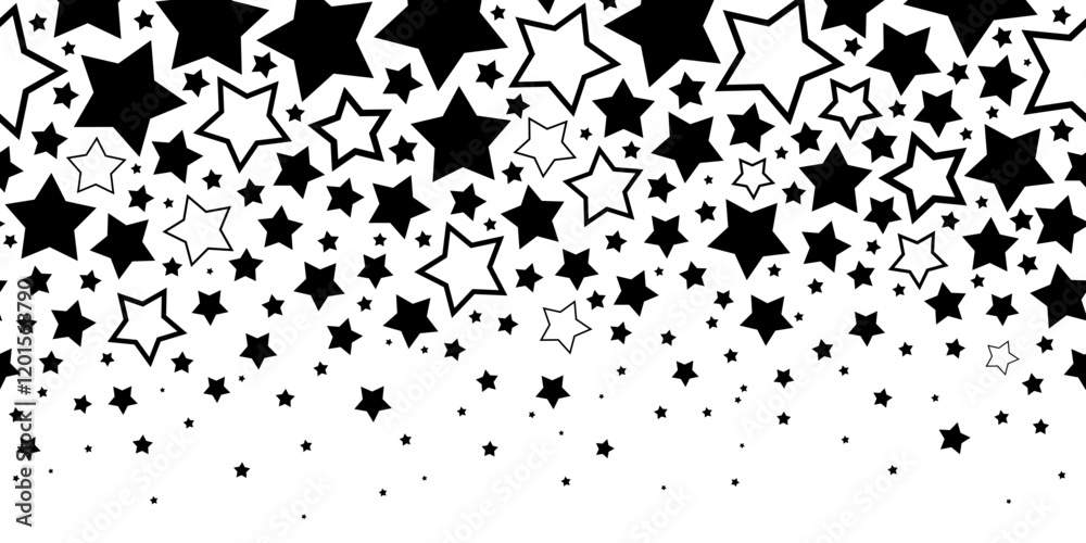 Obraz premium Seamless simple pattern of scattered stars