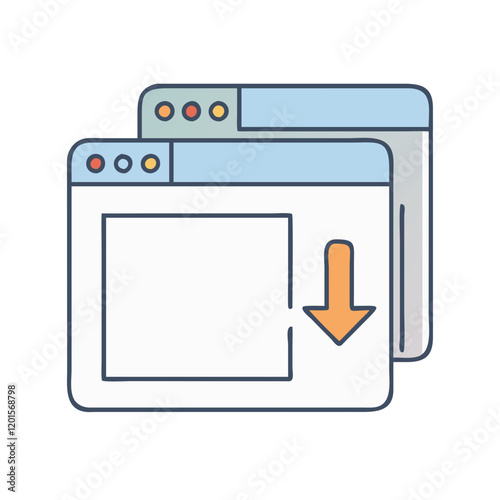 tab overload icon, tab overload vector illustration-simple illustration of tab overload, perfect for tab overload logos and themed design 