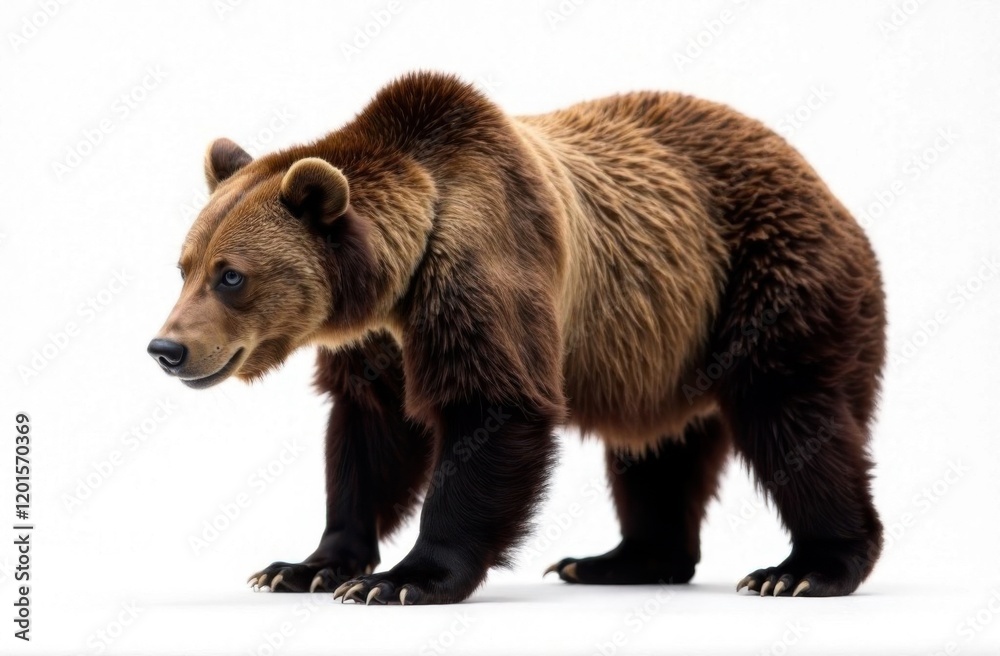 Obraz premium brown bear on a white background