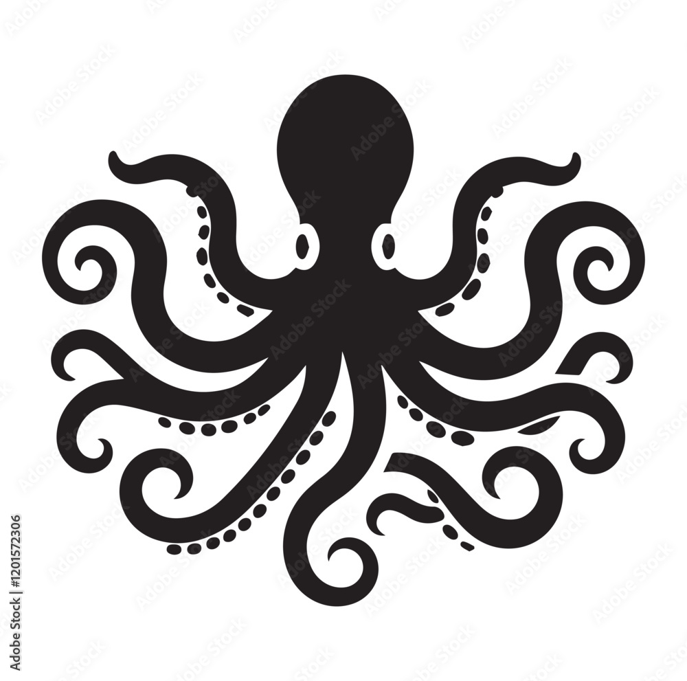 Octopus vector silhouette sh Octopus vector silhouette sh