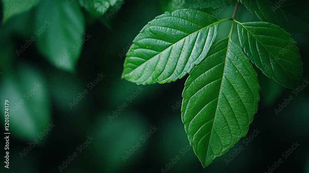 Green leaves close up in a natural environment Green leaves close up in a natural environment