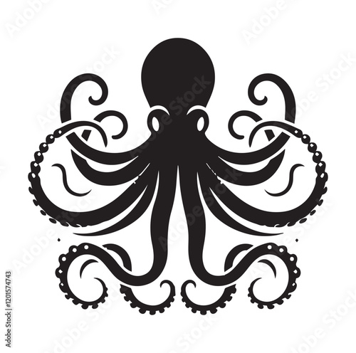 Octopus vector silhouette sh photo