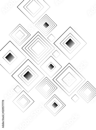 Monochrome and colorful pattern with geometric object and gradient colors, applicable to be as a background design and wallpaper, has classy and modern vibe.