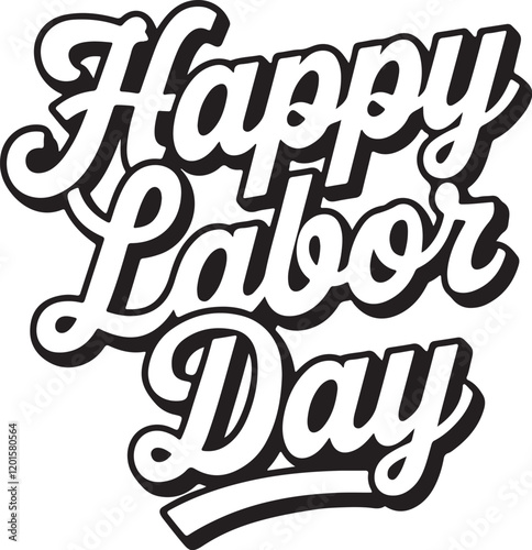 Happy Labor Day T-shirt design, Happy Labor Day Celebration. National American Holiday Illustration Concept for Greeting Card, Banner, Poster etc.