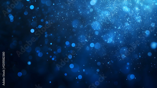 Abstract Blue Sparkle Background; Night Sky Design; Festive, Magical, Celebratory; Website, Card