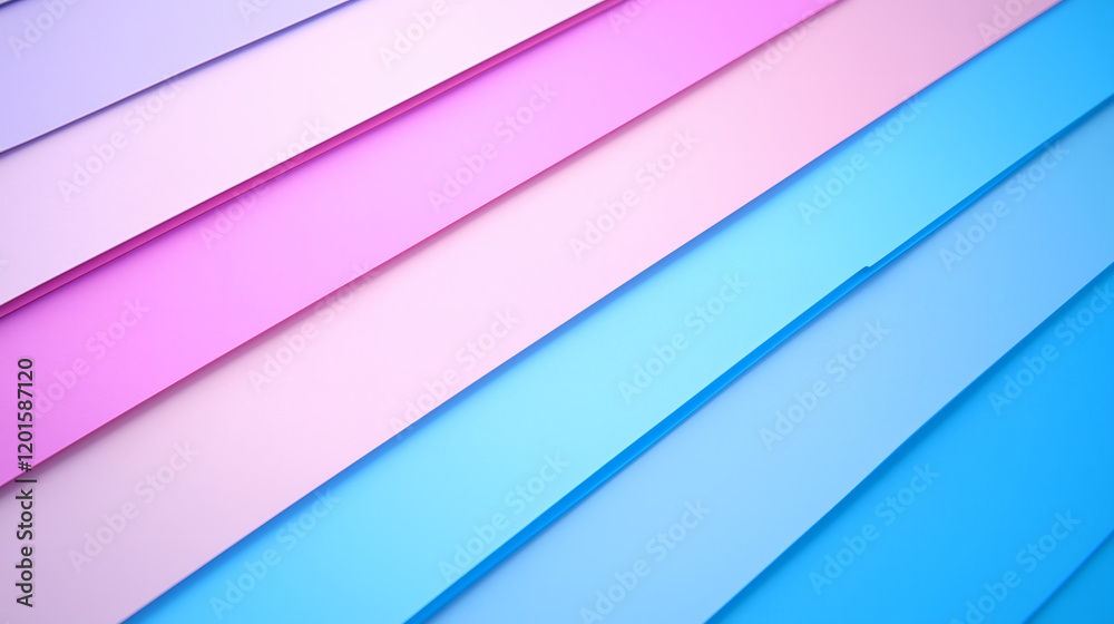Fototapeta premium Fondos de colores pastel con líneas diagonales en tonos rosa y azul