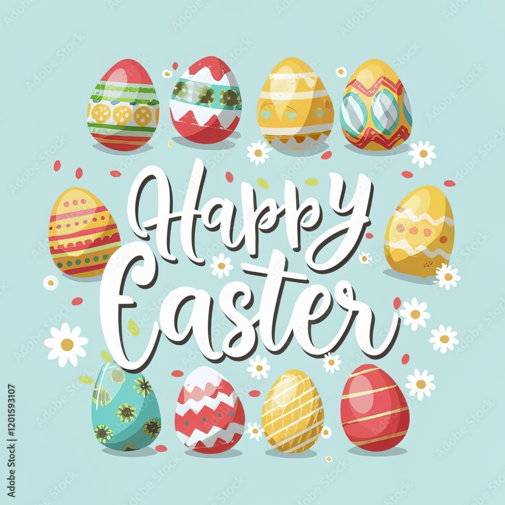 illustration design clear typographic Happy easter ai generated background illustration design clear typographic Happy easter ai generated background
