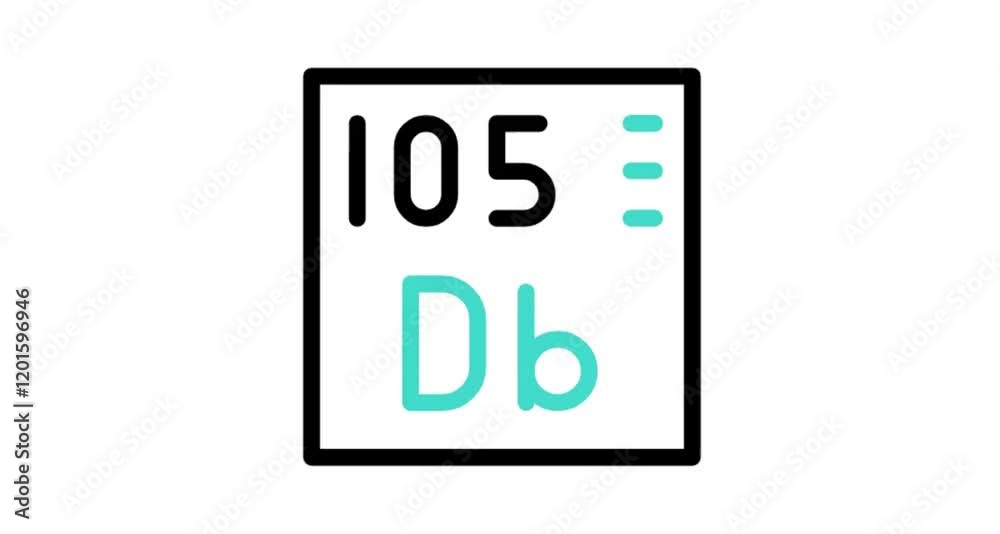 chemical element sign with atomic number Db 105 chemical element sign with atomic number Db 105
