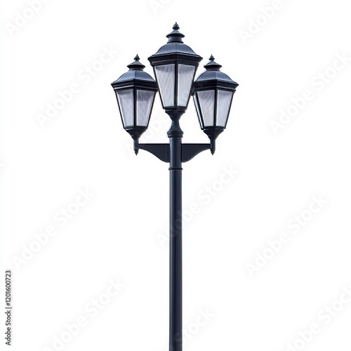 Wallpaper Mural Isolated Street Lamp on White Background, Urban Design, Lighting, Modern Street Furniture, Minimalist Style Torontodigital.ca