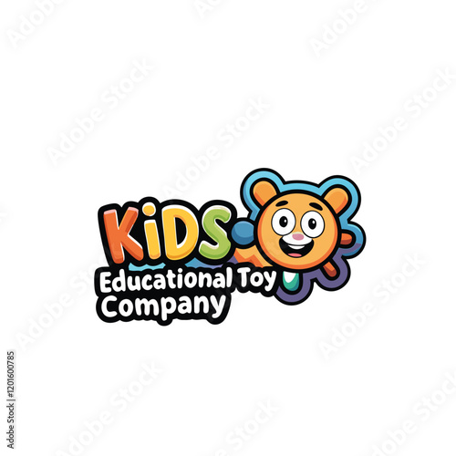 Design a whimsical and colorful logo for a children's playgroup, featuring playful elements like animals, toys, or bright shapes.