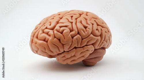 Cerebro humano  sobre fondo blanco