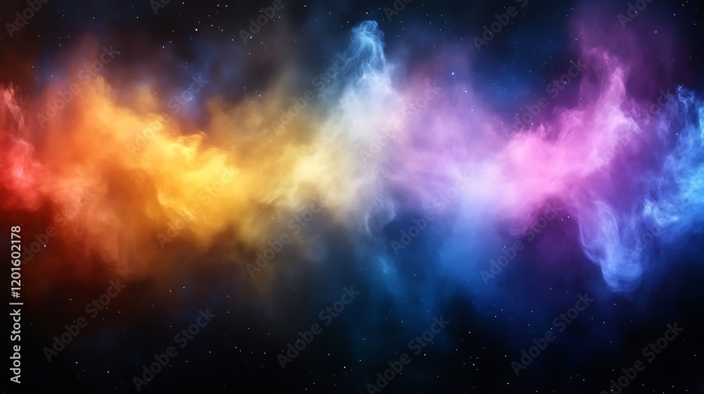 Fototapeta premium Cosmic Nebulae A Vibrant Celestial Display