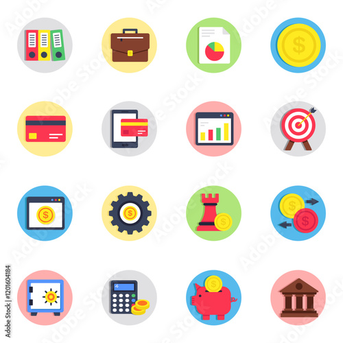 Pack of Business Flat Icon