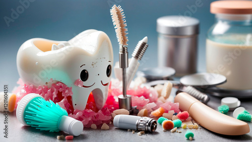 toothbrush and toothpaste