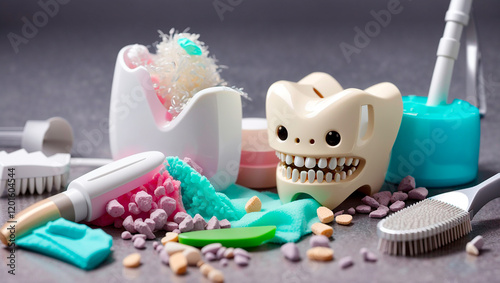 toothbrush and toothpaste