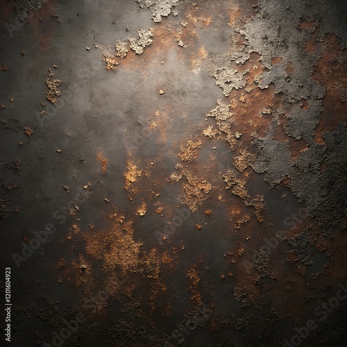 Hintergrund Grunge Textur mit Rost und Rissen - Metall Oberfläche alt und verwittert - Design Ebene Element