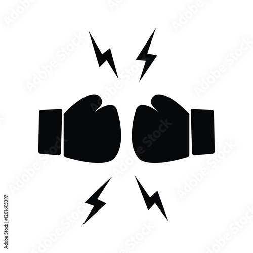 boxing gloves logo vector icon illustration design