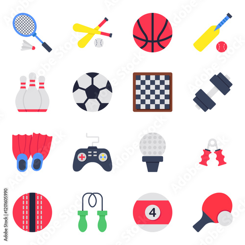 Set of Sports Flat Icons